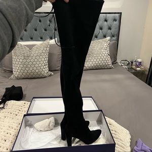 Stuart Weitzman Elegant Black Over the Knee Boots